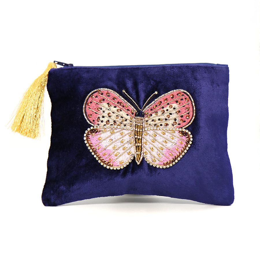 Blue butterfly outlet purse